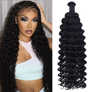 1# Deep Wave Human Hair Bulk
