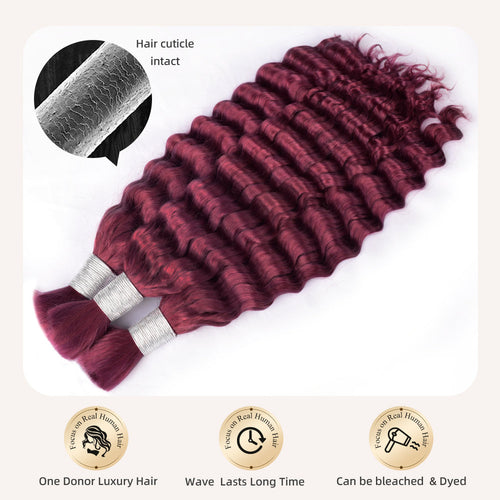 Bug# Deep Wave Human Hair Bulk