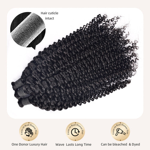 1B# Jerry Curly Human Hair Bulk