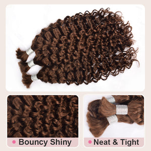4# Deep Curly Human Hair Bulk