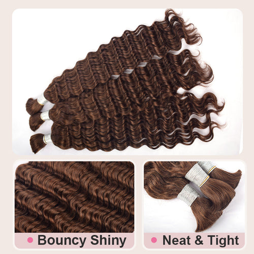 4# Deep Wave Human Hair Bulk