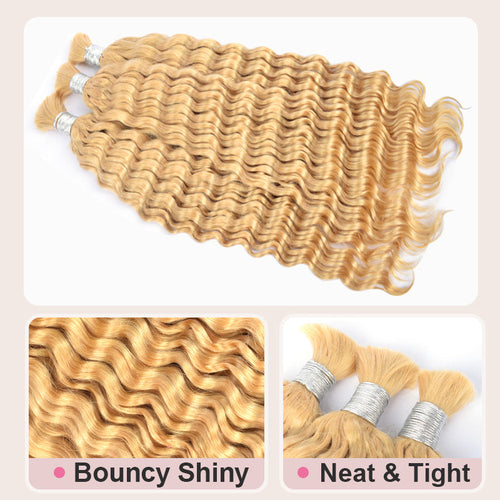 613# Deep Wave Human Hair Bulk
