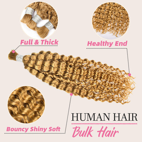 27# Deep Curly Human Hair Bulk