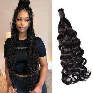 1B# Italy Curly Human Hair Bulk