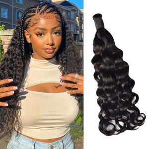 1B# Italy Curly Human Hair Bulk