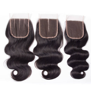 11A Body Wave Brazilian Human Hair 3 Bundles With 4x4 Closure - AliNybeauty