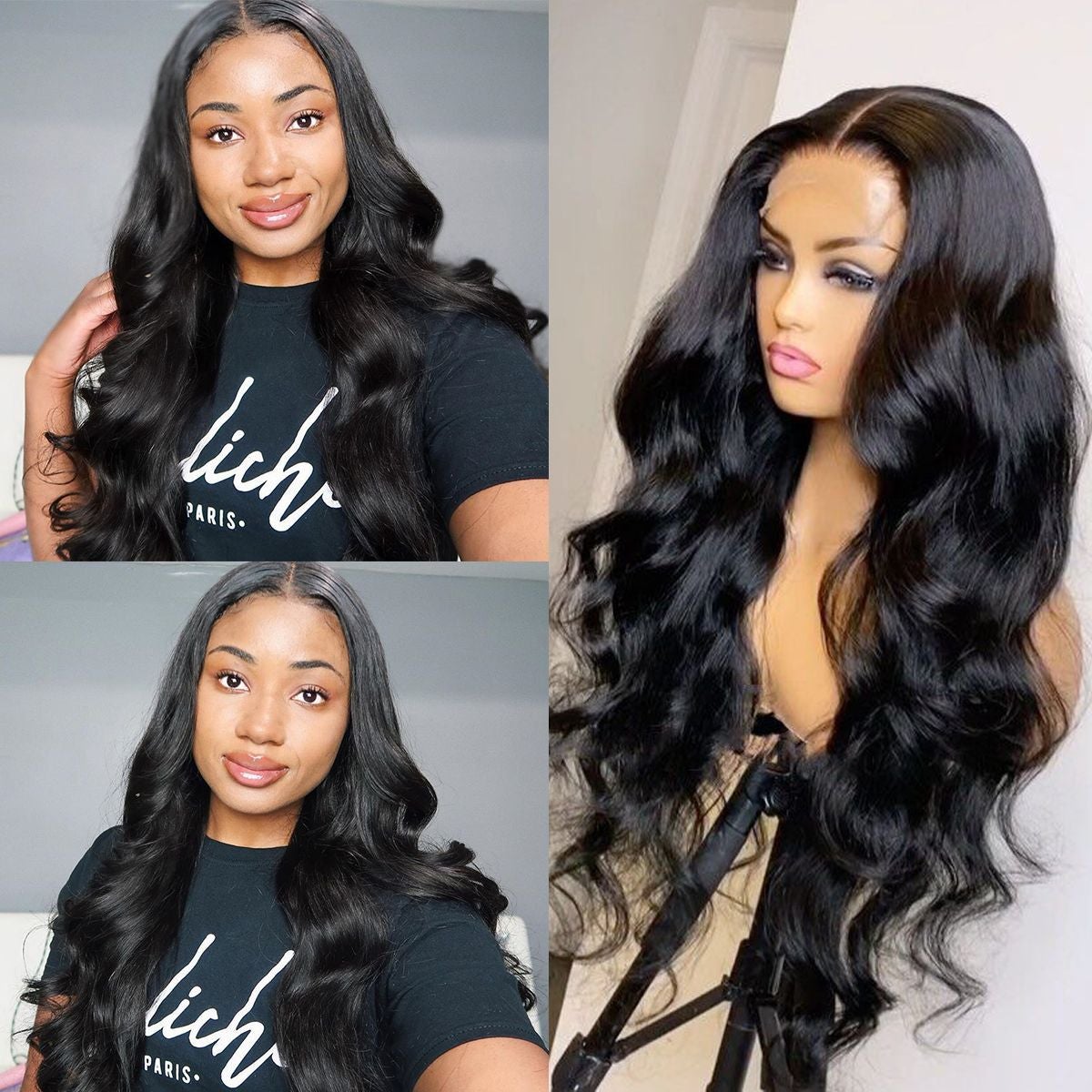 11A Body Wave Human Hair 6x6 HD Lace Closure Wig - AliNybeauty