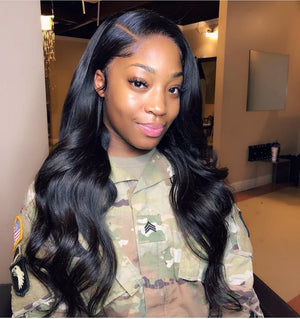 11A Body Wave Human Hair 6x6 Lace Closure Wig - AliNybeauty