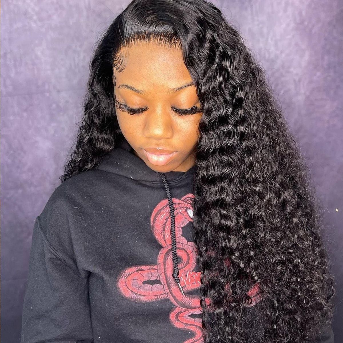 11A Deep Wave Human Hair 13x4 Lace Front Wig - AliNybeauty