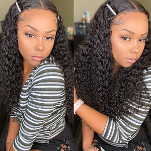 11A Jerry Curly Human Hair 13x4 Lace Front Wig - AliNybeauty