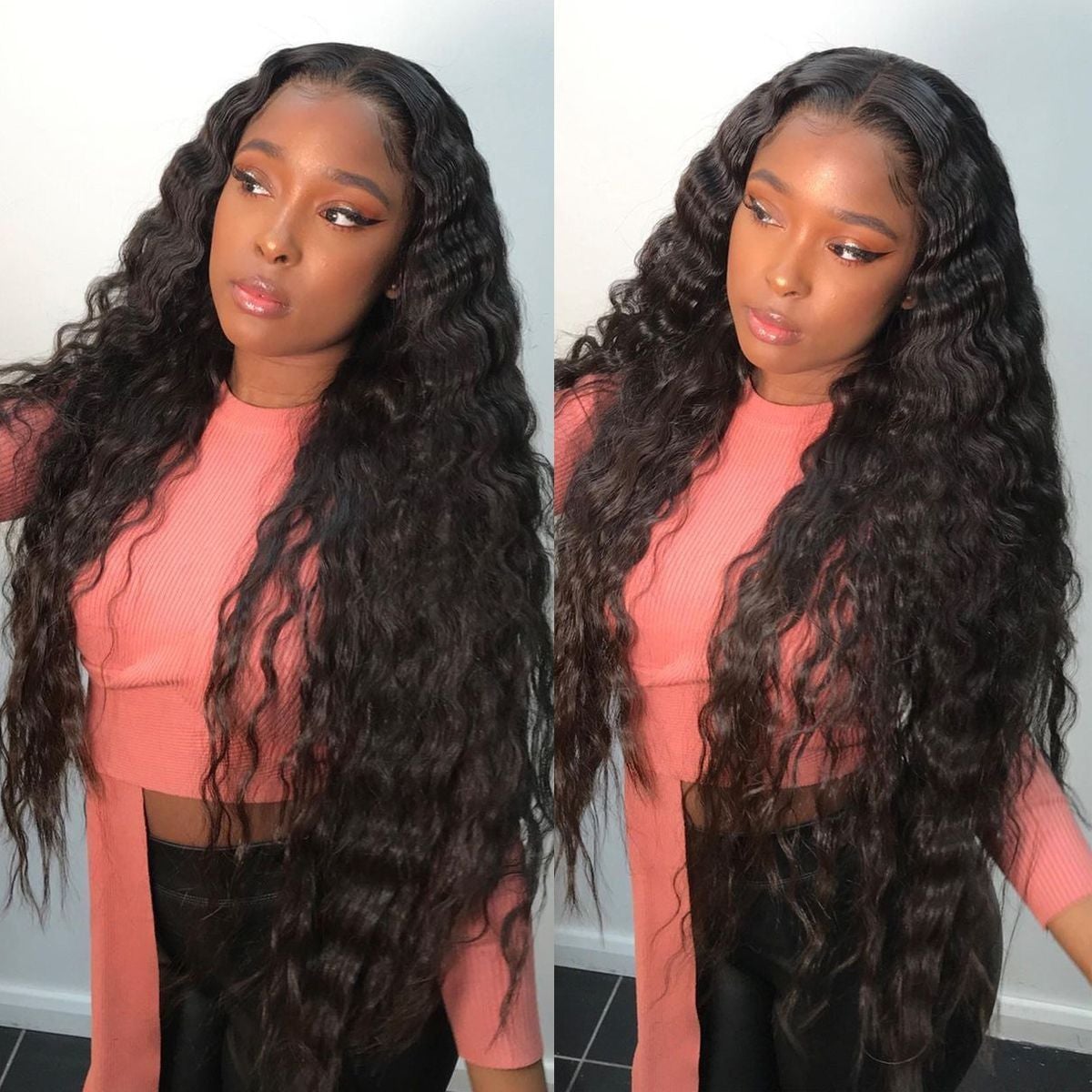 11A Loose Deep Wave Human Hair 180% Density 13x4 Lace Front Wig - AliNybeauty