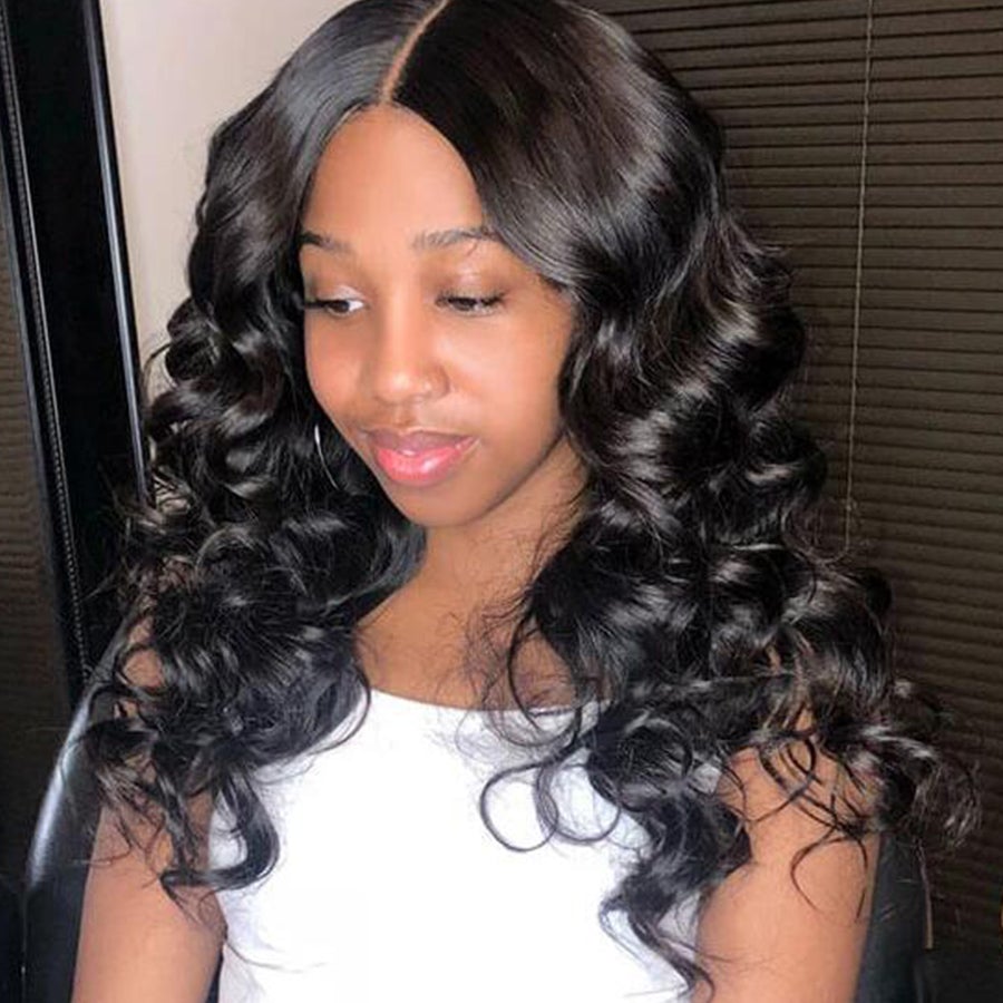 11A Loose Wave Human Hair 13x4 Lace Front Wig - AliNybeauty