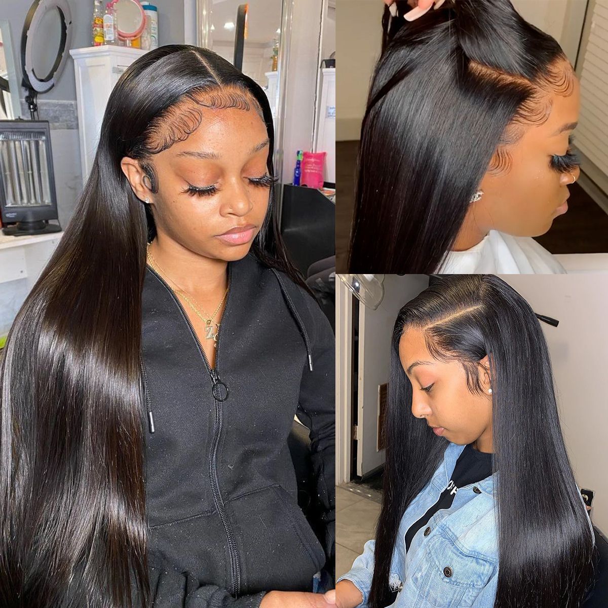 11A Straight Human Hair 13x4 HD Lace Front Wig - AliNybeauty