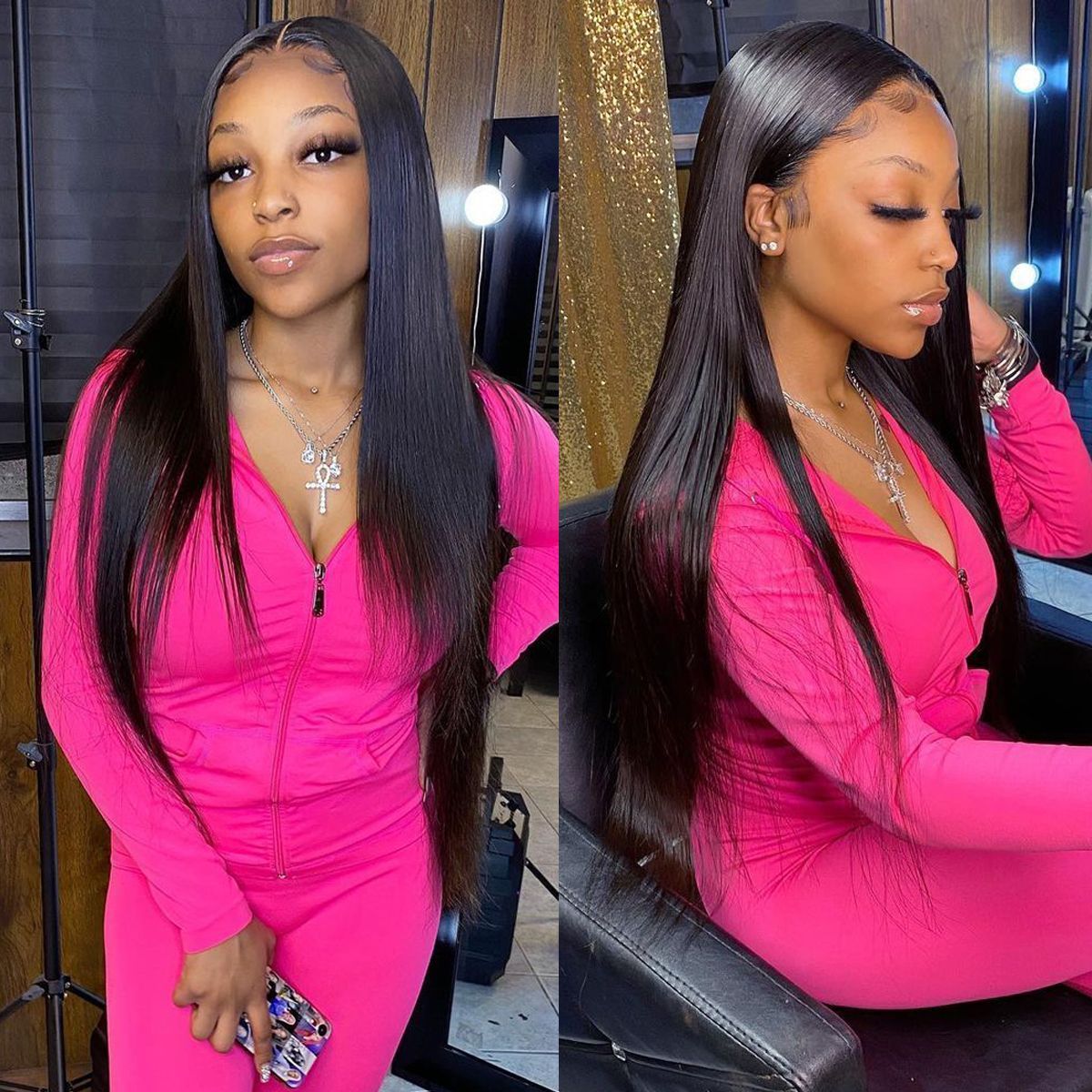 11A Straight Human Hair 6x6 HD Lace Closure Wig - AliNybeauty