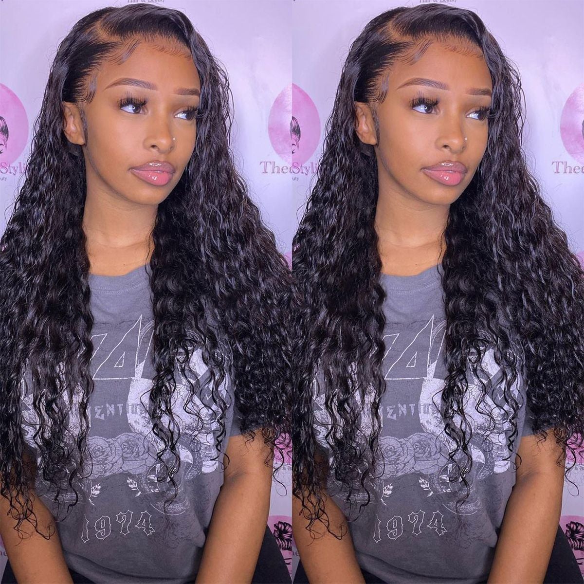 11A Water Wave Human Hair 4x4 Lace Closure Wig - AliNybeauty