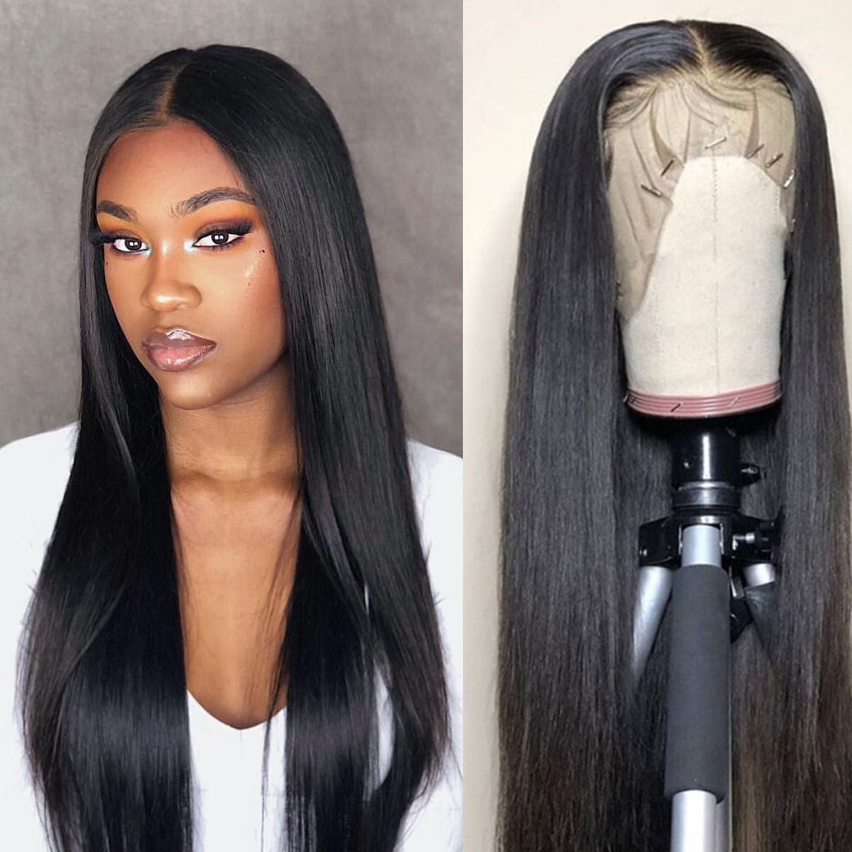 12A Straight Human Hair 180% Density 13x4 13x6 Lace Front Wig - AliNybeauty