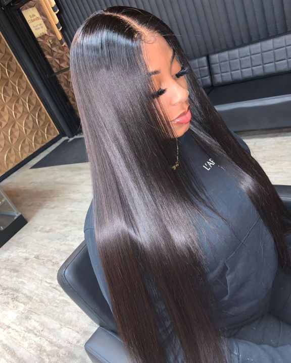 12A Straight Human Hair 4x4 Lace Closure Wig
