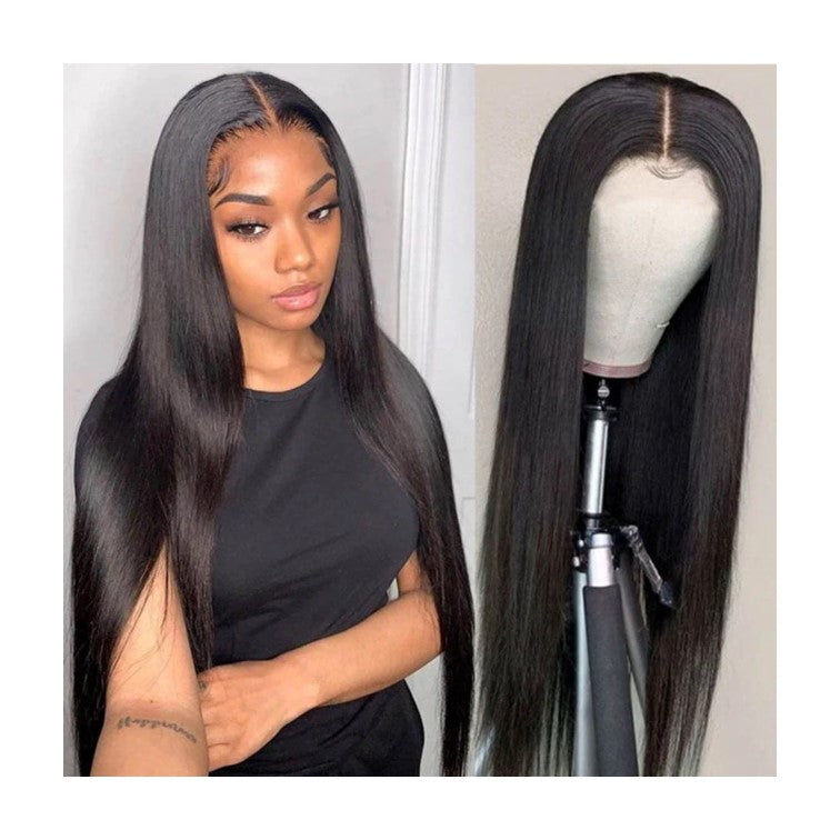 11A Straight Human Hair 4x4 Lace Closure Wig