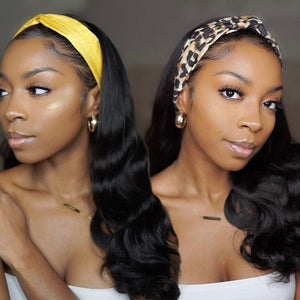 11A Body Wave Virgin Brazilian Human Hair Headband Wig