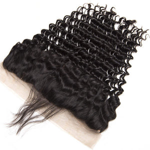 Alinybeauty Wholesale Virgin Brazilian Deep Wave Lace Frontal