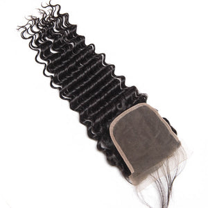 Alinybeauty Brazilian Deep Wave 100% Human Hair Lace Closure