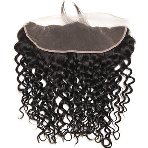 Alinybeauty Brazilian Human Hair Water Wave Lace Frontal