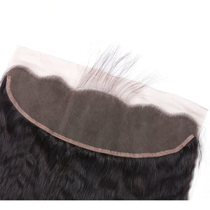 Alinybeauty Kinky Straight Virgin Brazilian Hair Lace Frontal