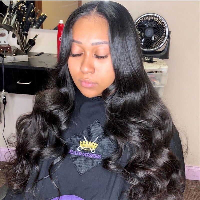 11A Loose Wave Human Hair 4x4 Lace Closure Wig